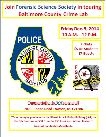 Baltimore County Crime Lab Tour!